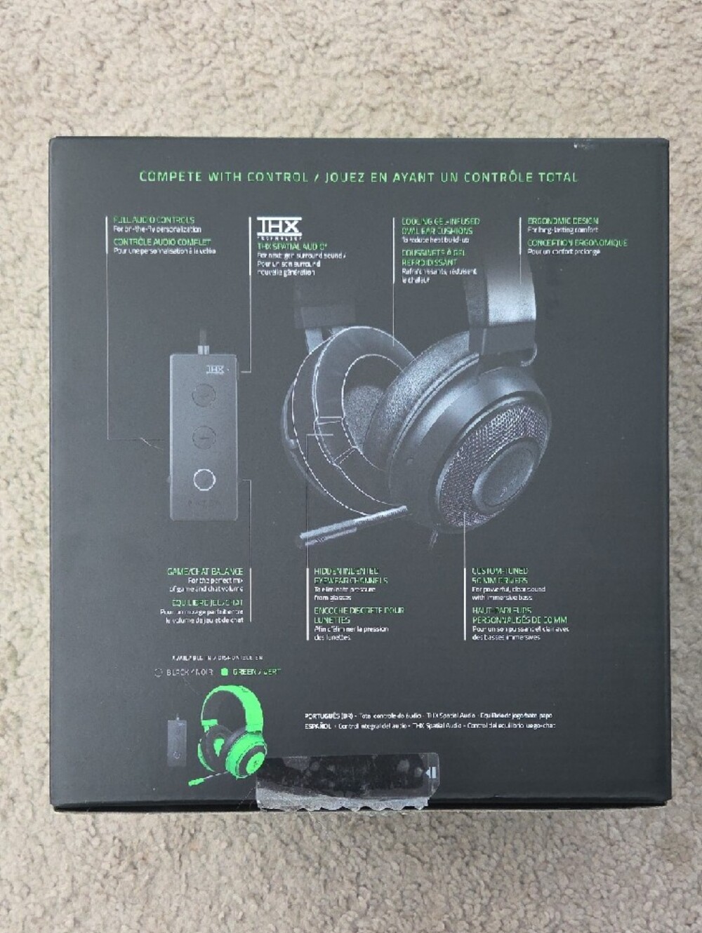 Razer Kraken Tournament Edition Headset — Black with Green Accents - Picture 2 of 5